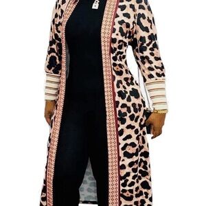 Leopard Print Long Cardigan